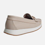 Mocasin plataforma maris de cuero para mujer - Taupe