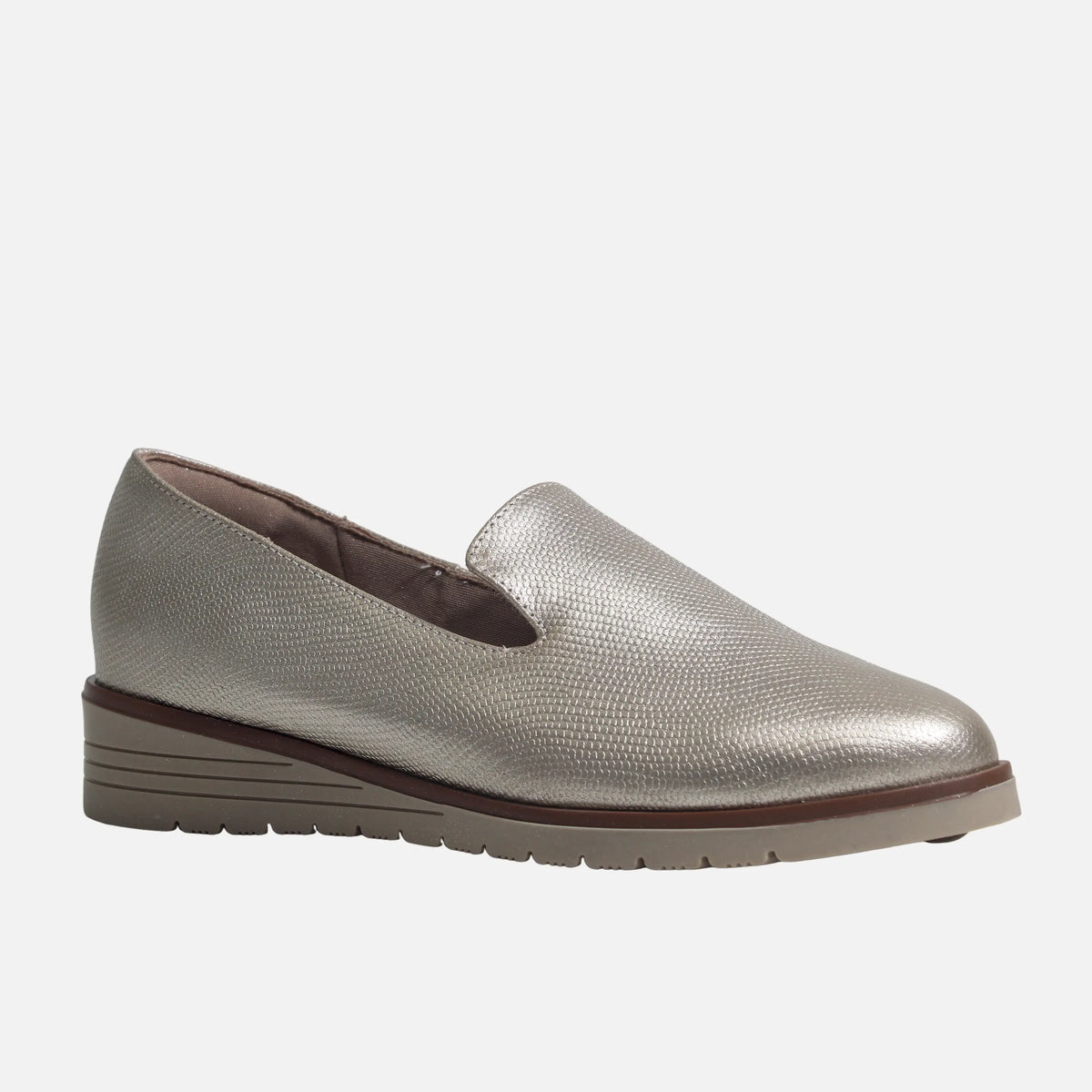 Mocasin sleeper maia de cuero para mujer - Oro