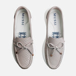 Mocasin plataforma mistral de cuero para mujer - Beige