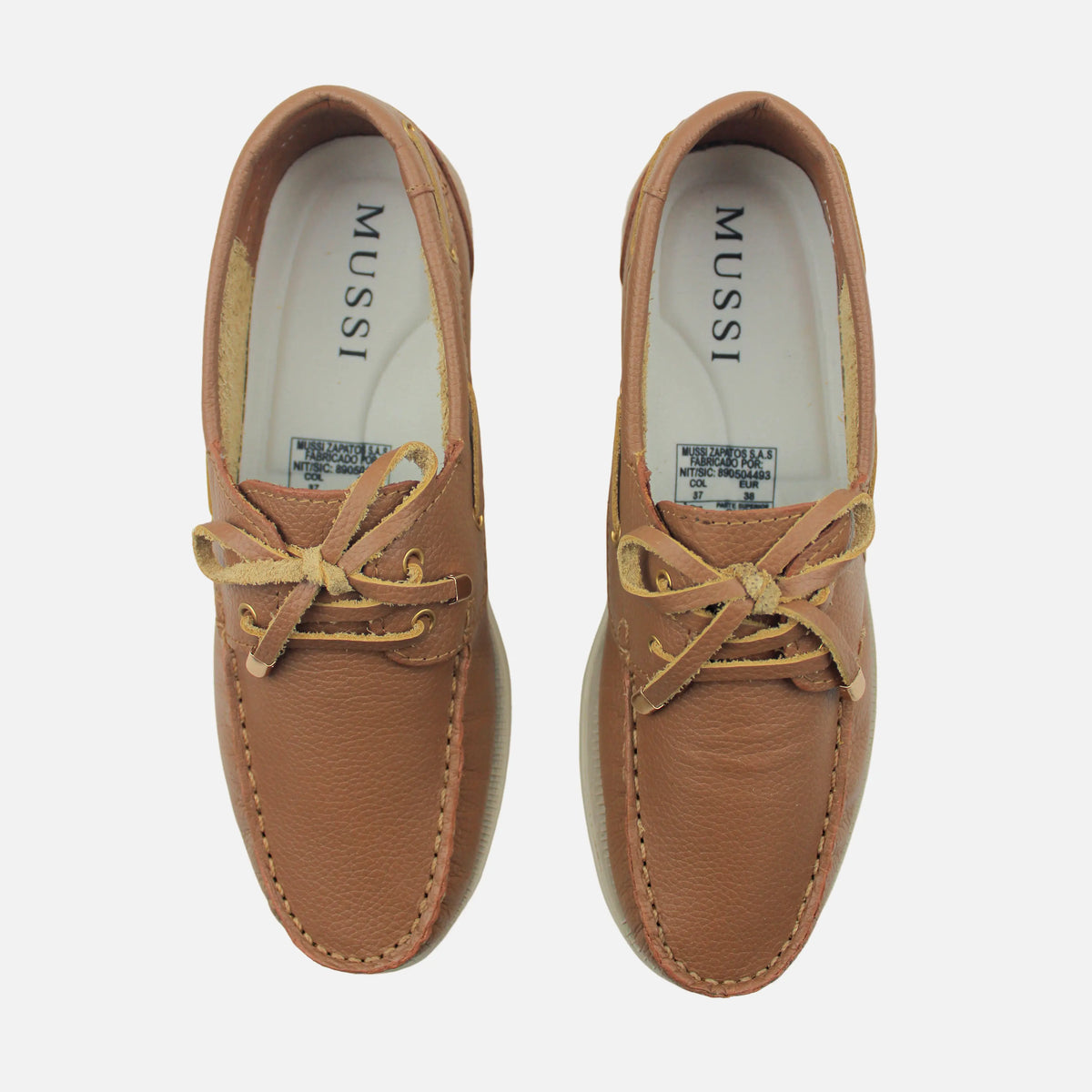 Mocasin plano amara de cuero para mujer - Miel