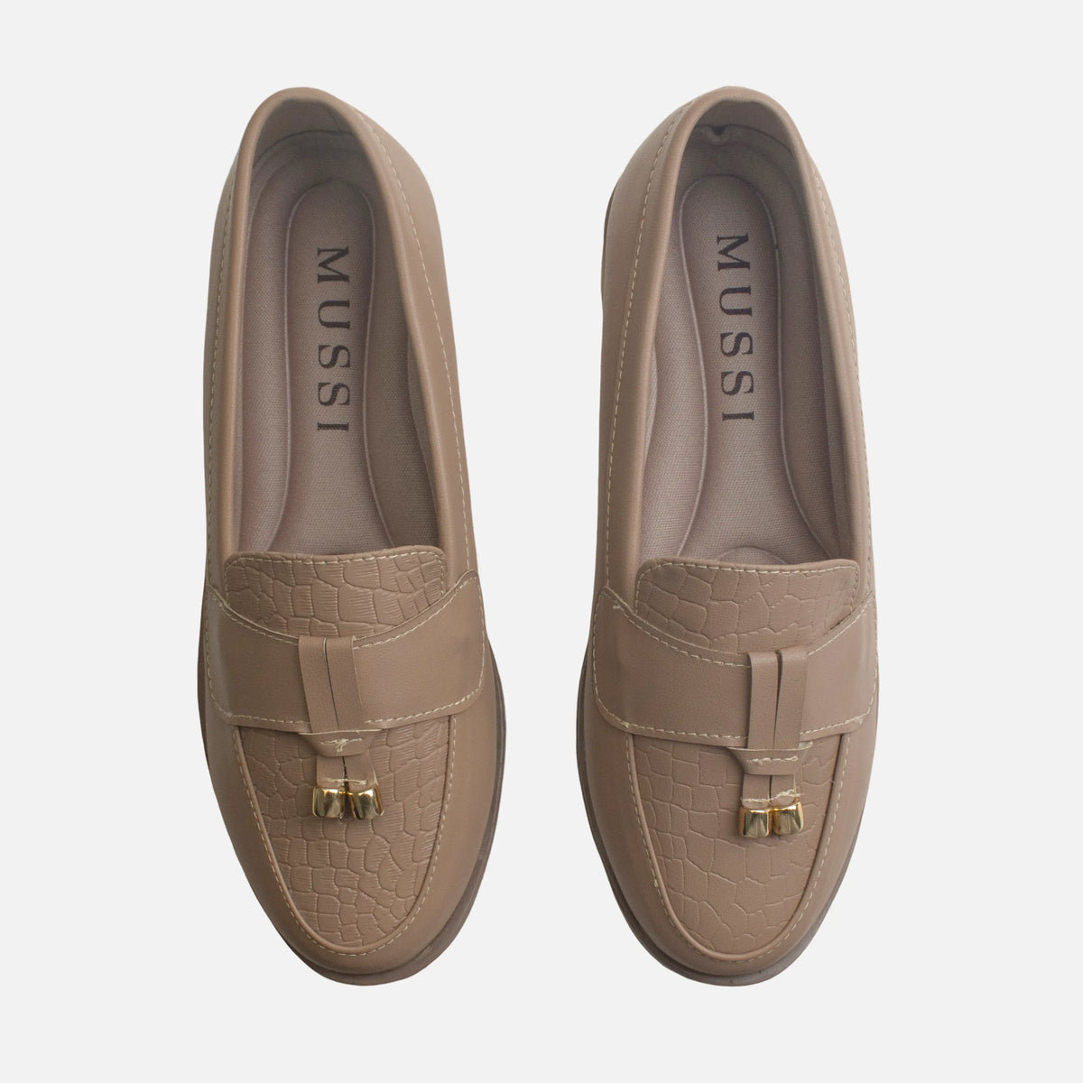 Mocasin plano kimberly de sintético para mujer - Almendra