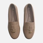 Mocasin plano kimberly de sintético para mujer - Almendra