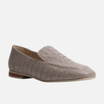 Mocasin plano galen de cuero para mujer - Taupe