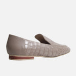 Mocasin plano galen de cuero para mujer - Taupe