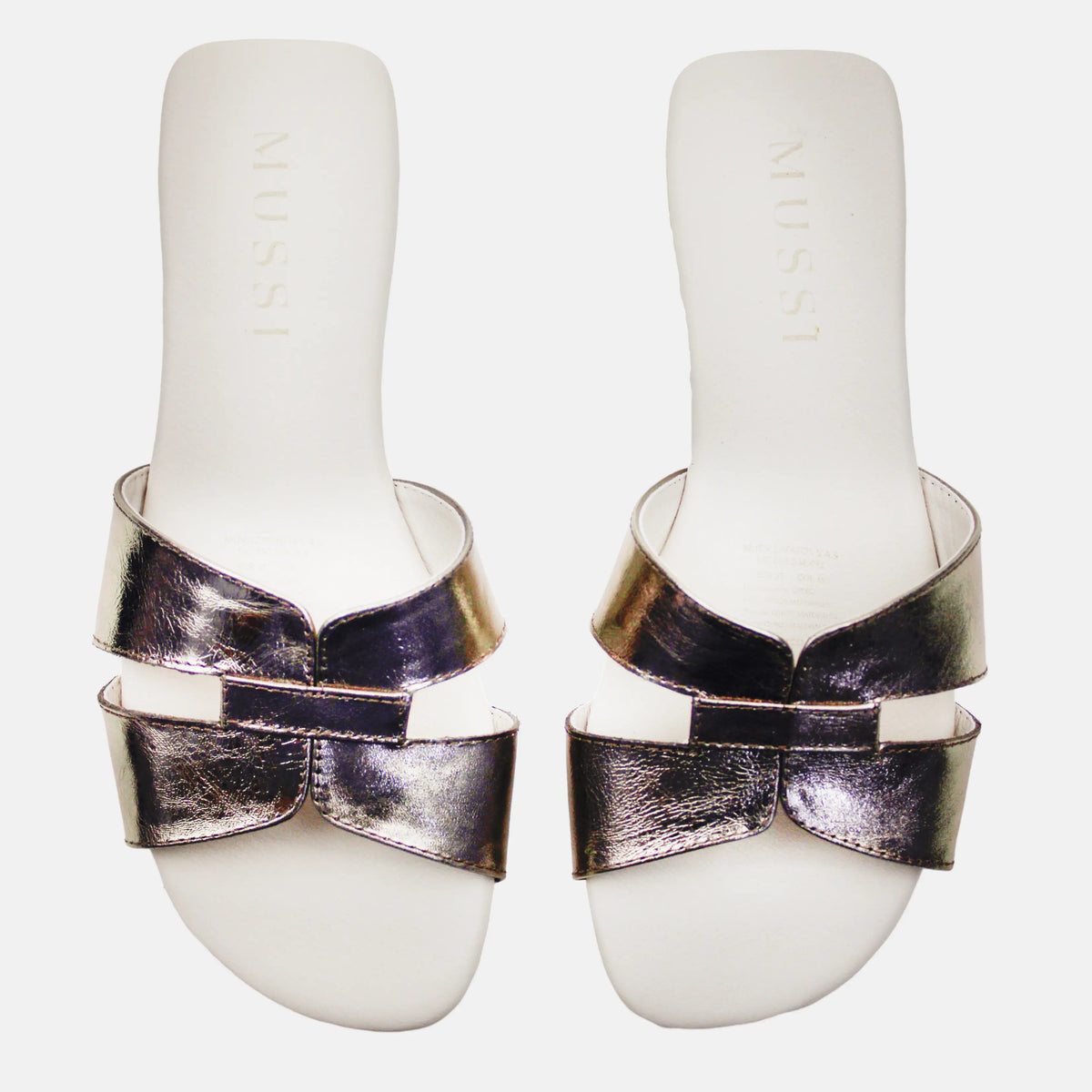 Sandalia plana lyon de cuero para mujer - Bronce