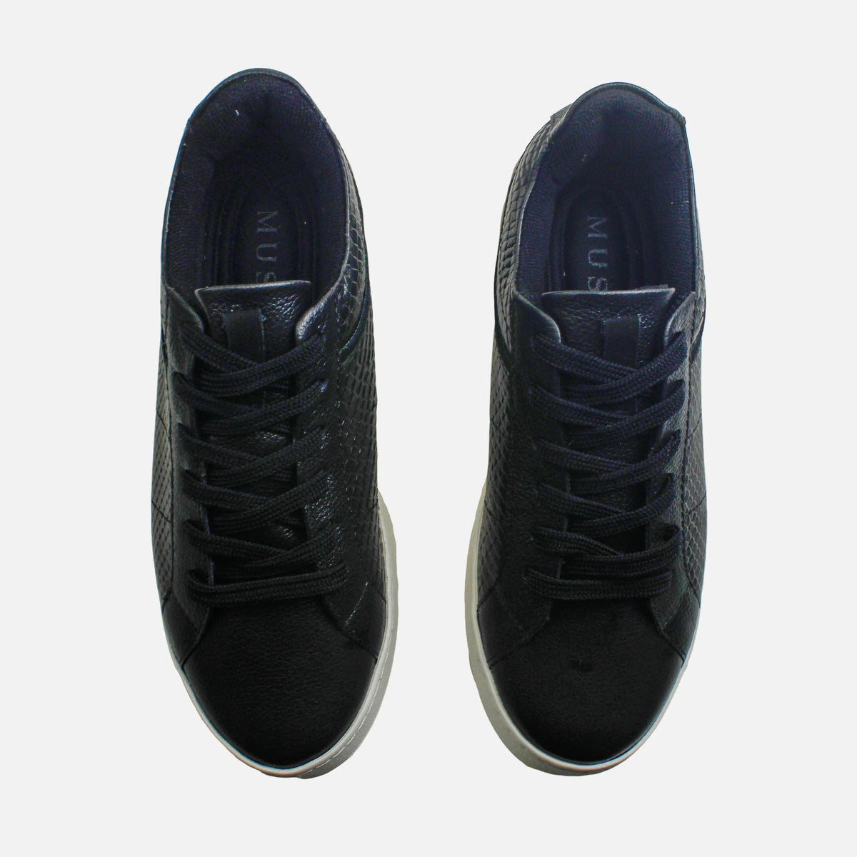 Tenis namibia de cuero para mujer - Negro