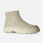 Botin tractorado lydia de cuero para mujer - Hueso