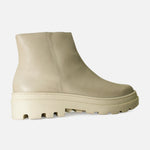 Botin tractorado lydia de cuero para mujer - Hueso