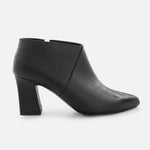 Botin tacon laos de cuero para mujer - Negro