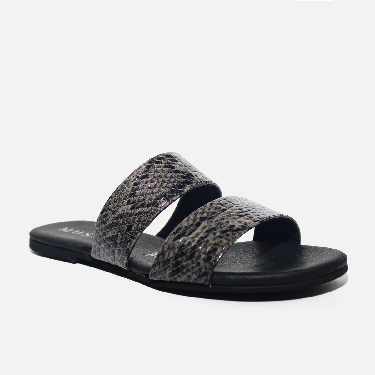 Sandalia plana carioca de sintético para mujer - Negro