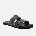 Sandalia plana carioca de sintético para mujer - Negro