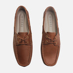 Mocasin plano clark de cuero para mujer - Miel