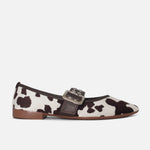 Baleta plana atena de textil para mujer - Café