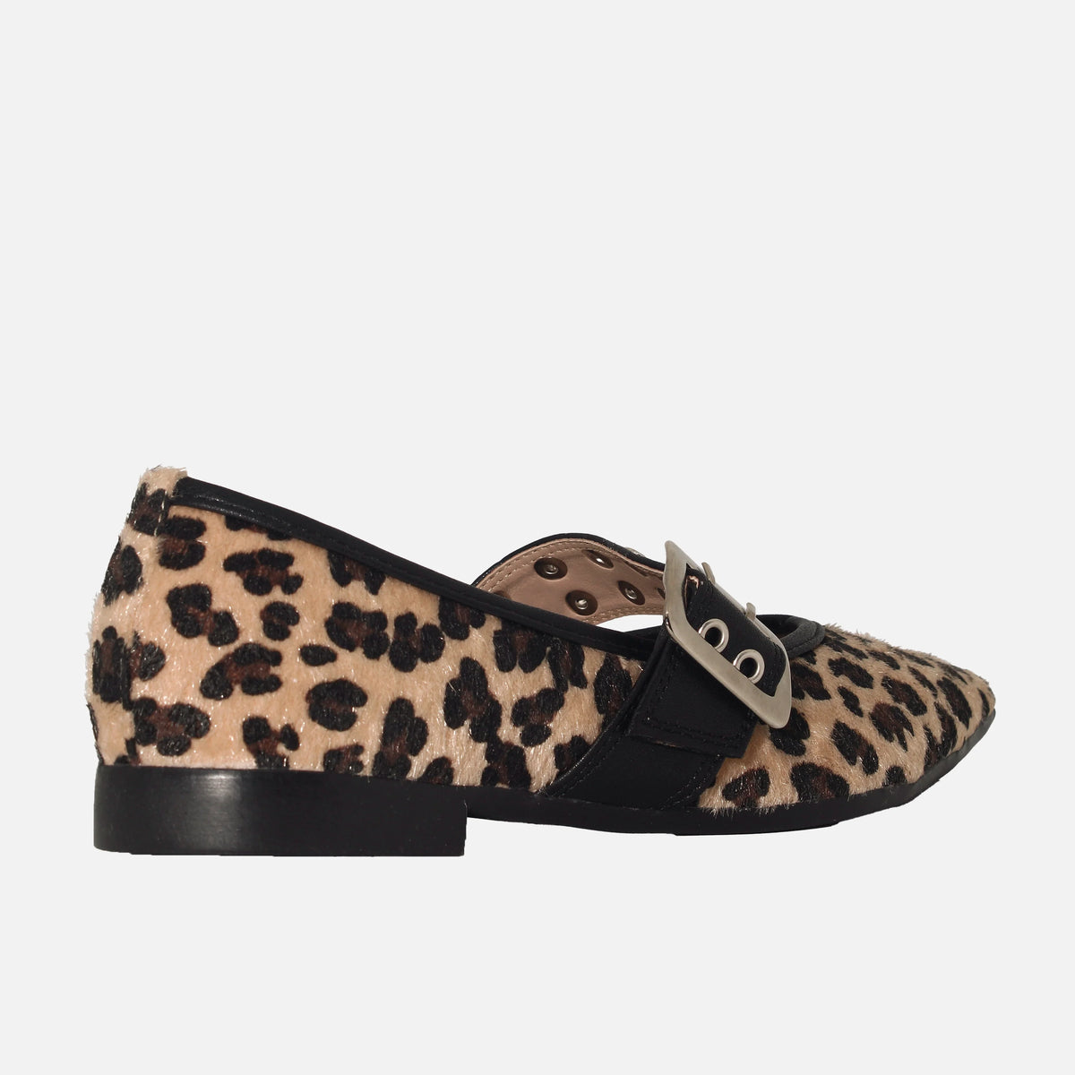 Baleta plana atena de textil para mujer - Cafe