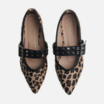 Baleta plana atena de textil para mujer - Cafe