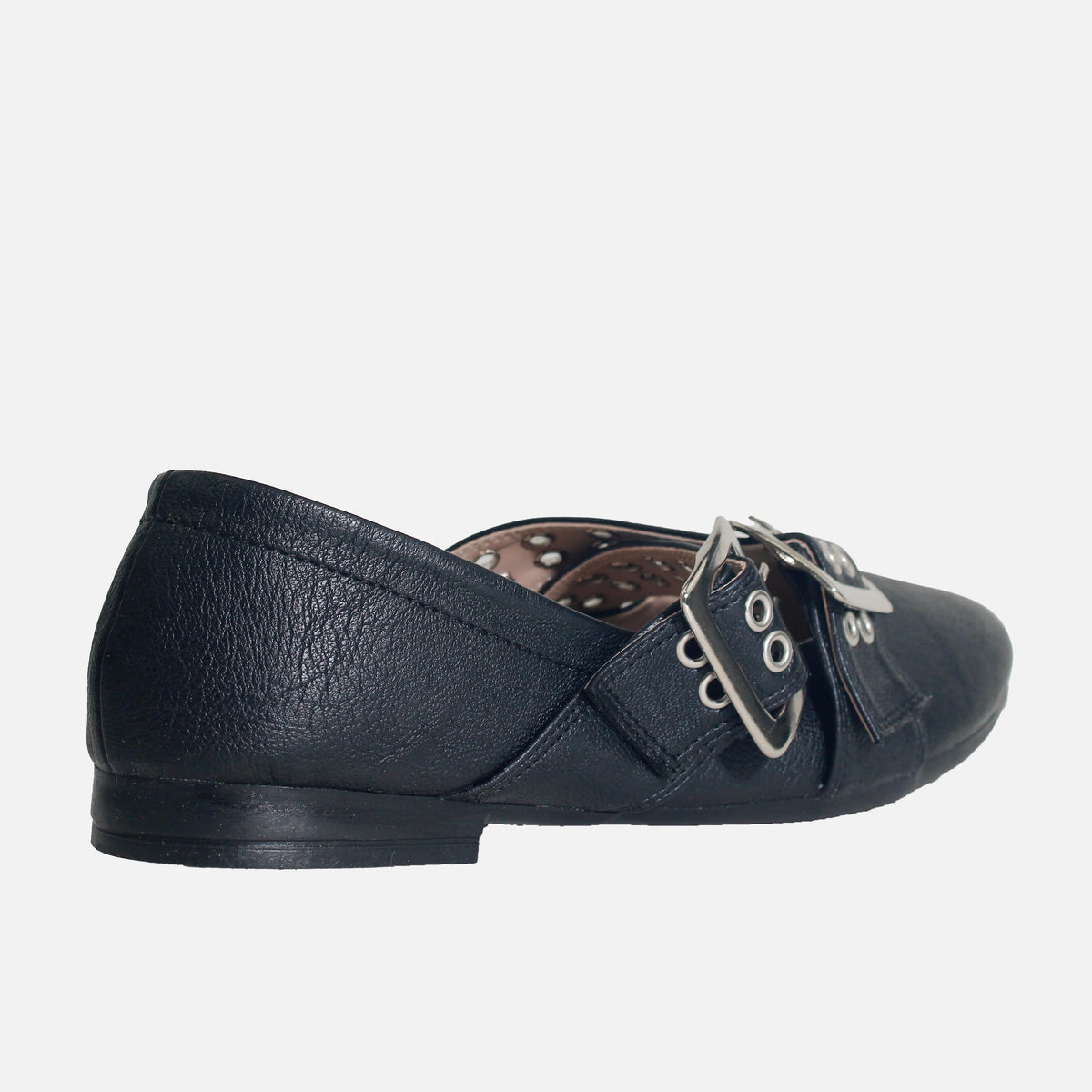 Baleta plana camelia de sintético para mujer - Negro