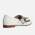 Baleta plana camelia de sintético para mujer - Hueso