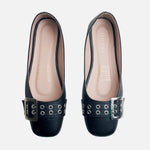 Baleta plana phyllis de sintético para mujer - Negro