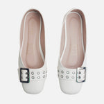 Baleta plana phyllis de sintético para mujer - Hueso