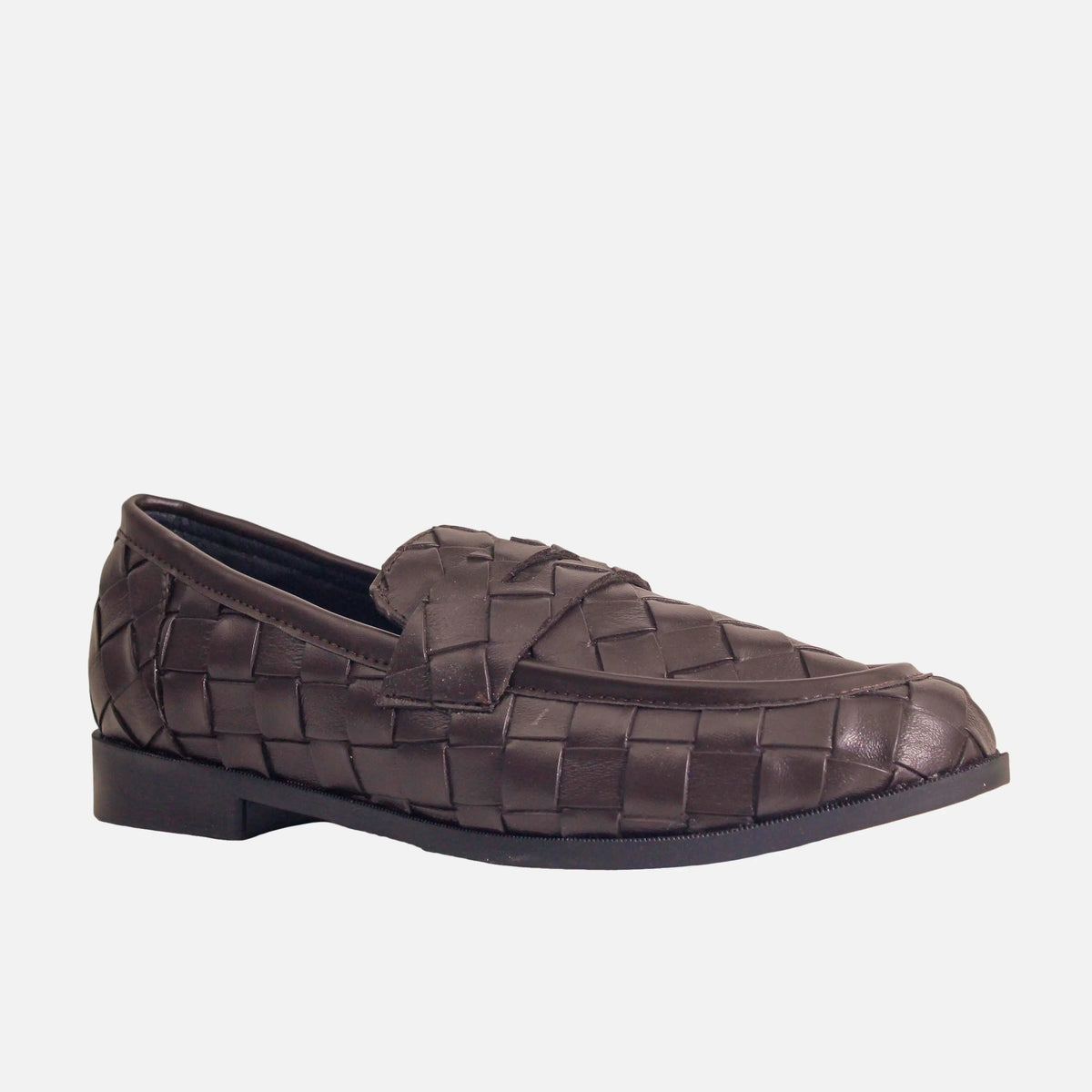 Mocasin plano tulipa de sintético para mujer - Café
