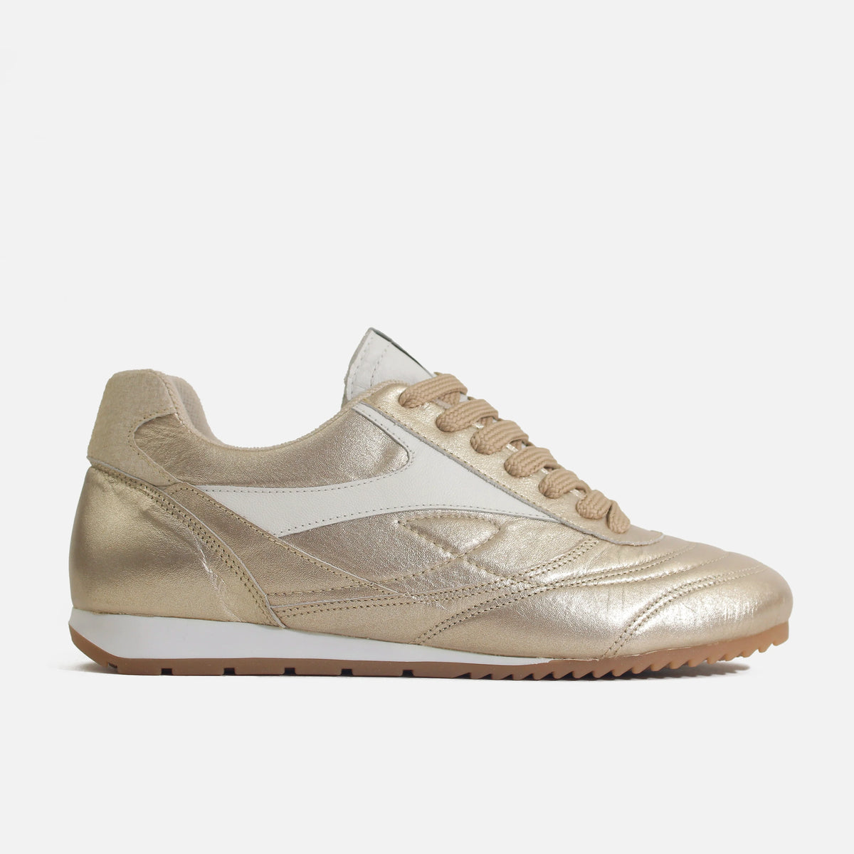 Tenis nina de cuero para mujer - Bronce