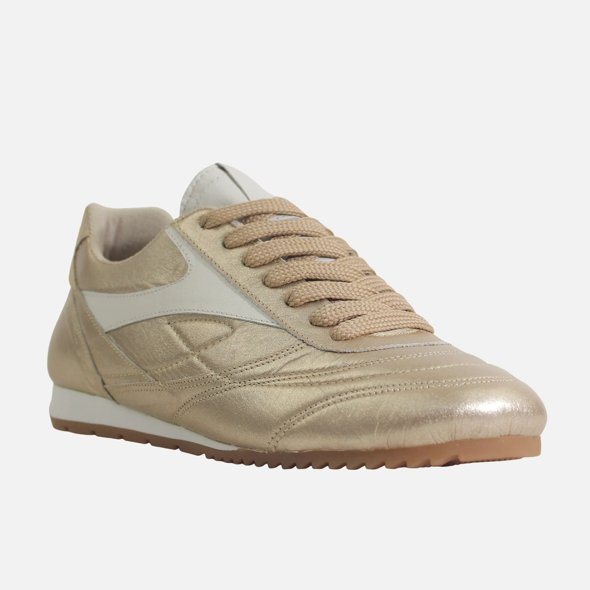 Tenis nina de cuero para mujer - Bronce