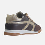 Tenis darsy de cuero para mujer - Café