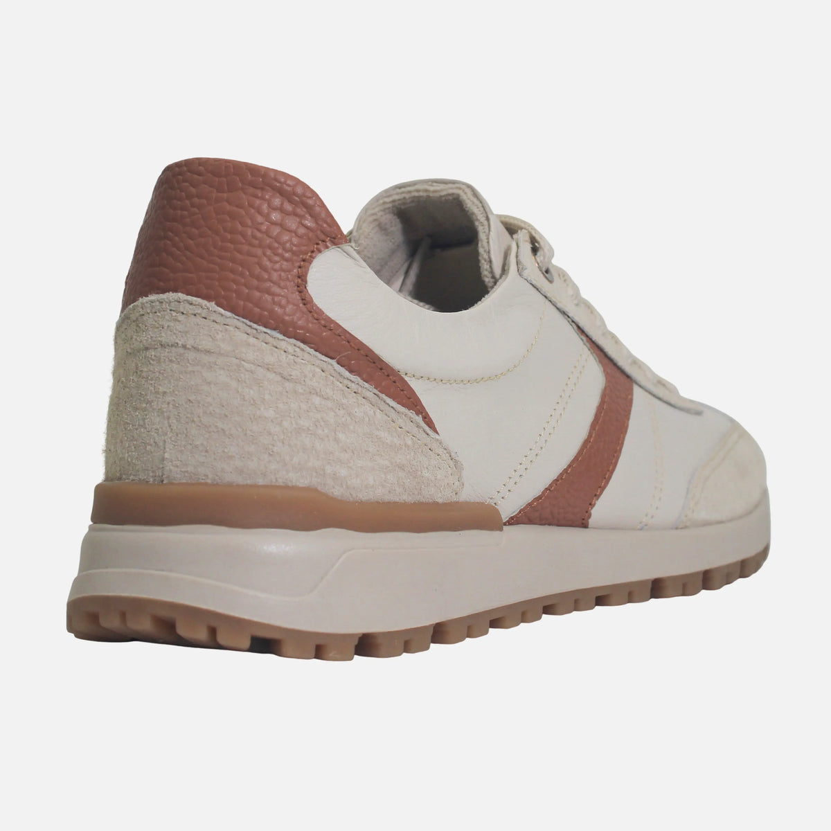 Tenis ona de cuero para mujer - Hueso