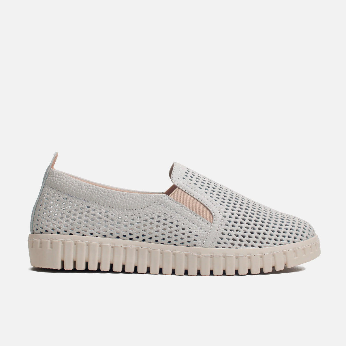 Tenis oria de cuero para mujer - Hueso