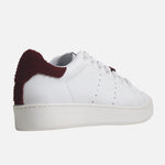 Tenis hares de cuero para mujer - Vino