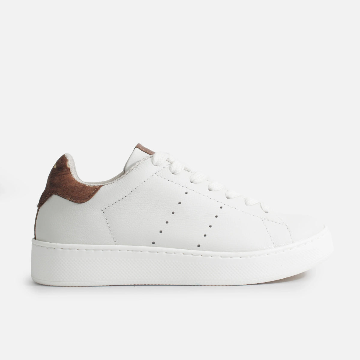 Tenis mary de cuero para mujer - Hueso