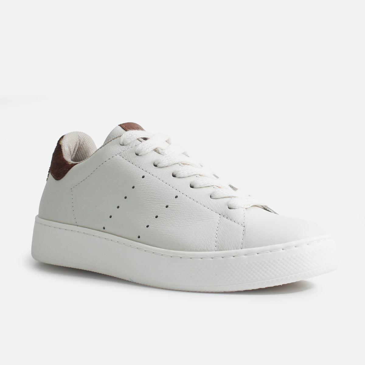 Tenis mary de cuero para mujer - Hueso