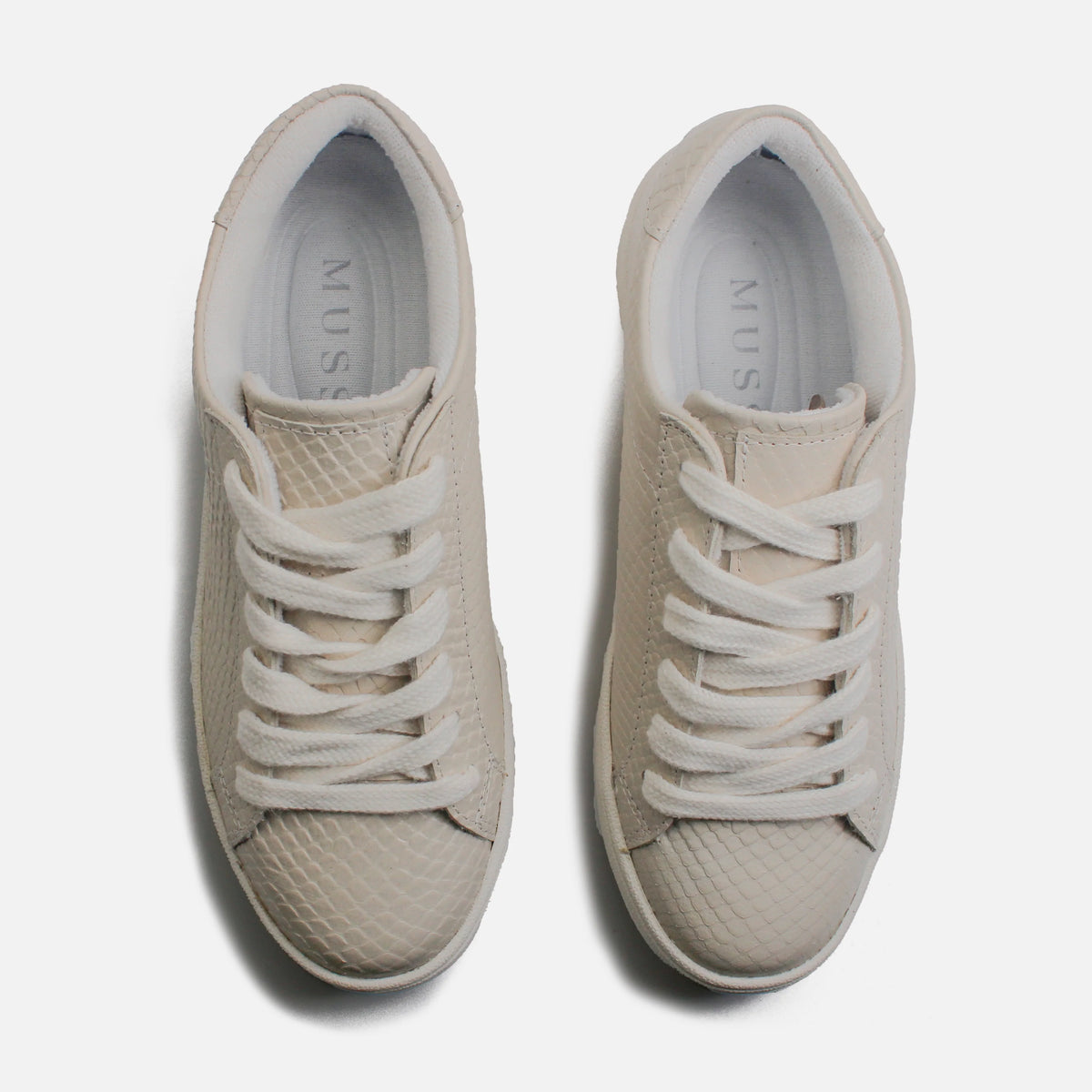 Tenis lien de cuero para mujer - Gris