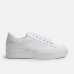 Tenis parel de cuero para mujer - Blanco