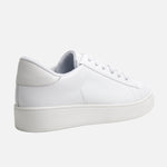 Tenis parel de cuero para mujer - Blanco