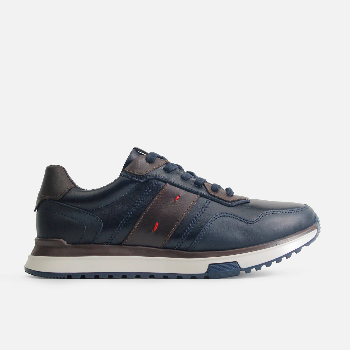Tenis clarian de cuero para hombre - Azul