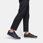 Tenis clarian de cuero para hombre - Azul
