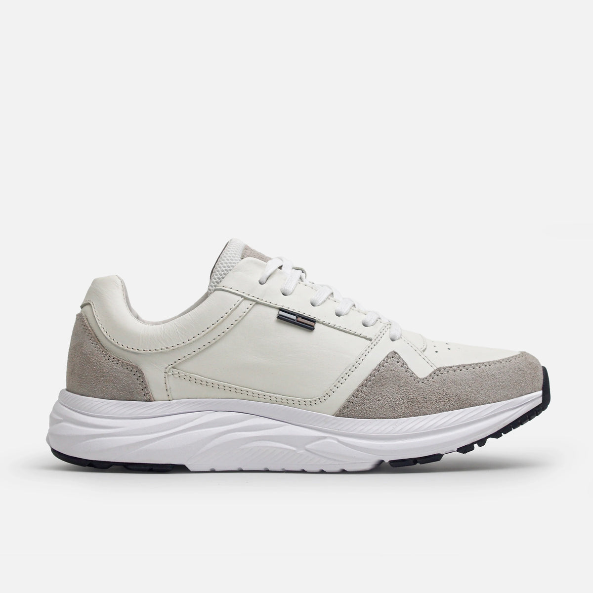 Tenis zafiro de cuero para hombre - Hueso