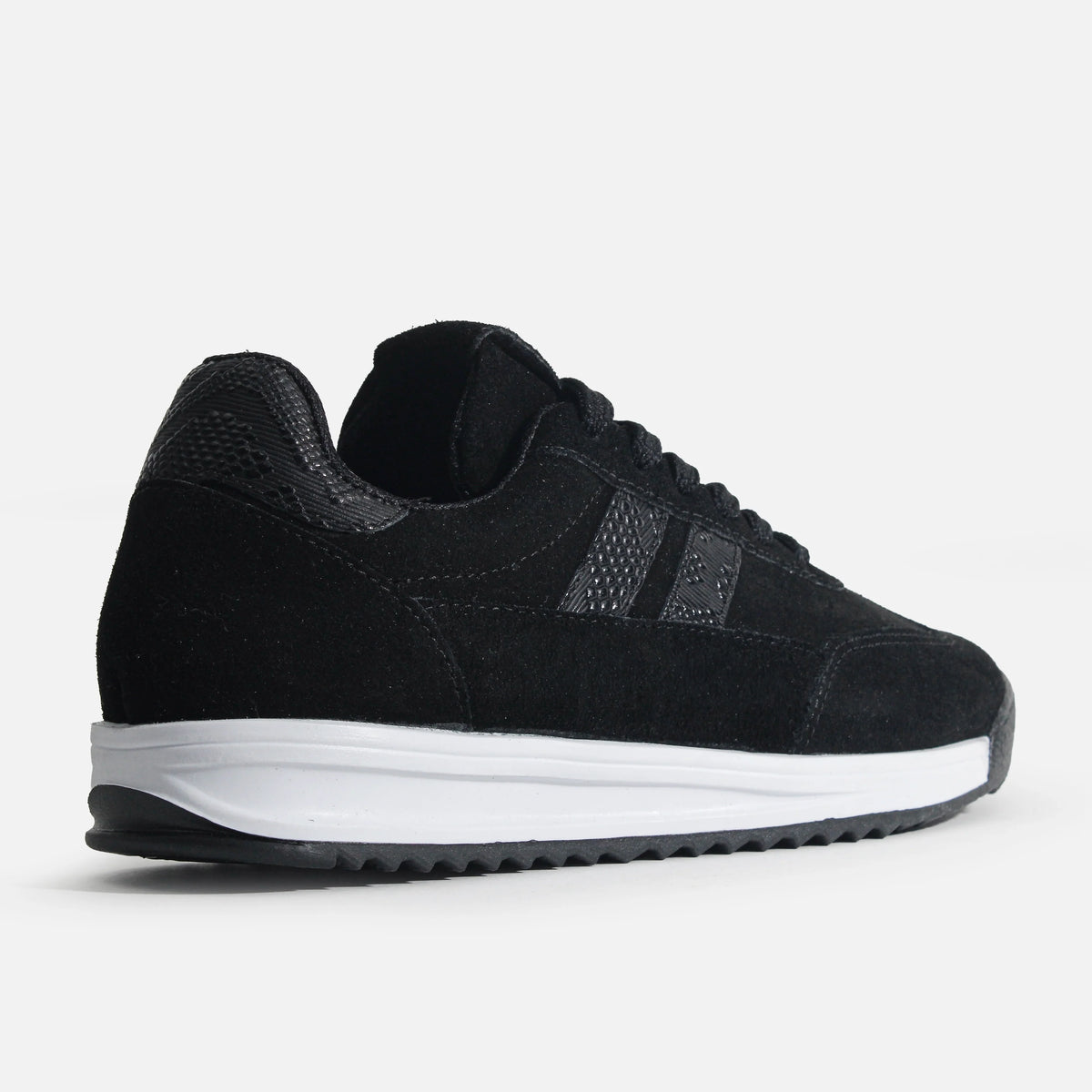 Tenis amethys de cuero para mujer - Negro