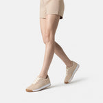 Tenis amethys de cuero para mujer - Beige