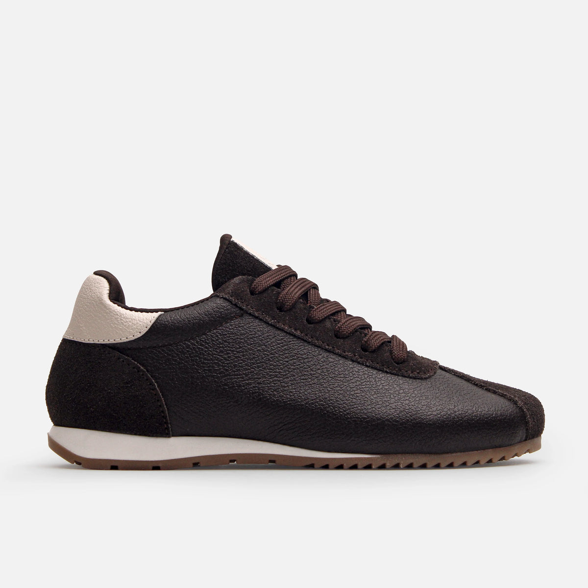 Tenis isolda de cuero para mujer - Café