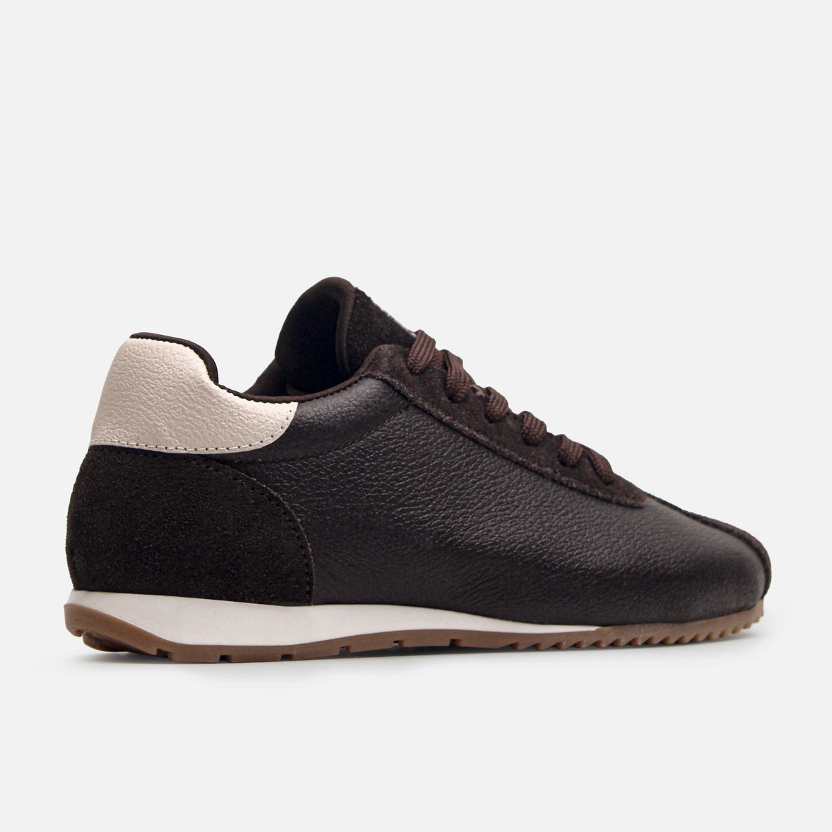 Tenis isolda de cuero para mujer - Café