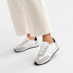 Tenis rosalia de cuero para mujer - Blanco