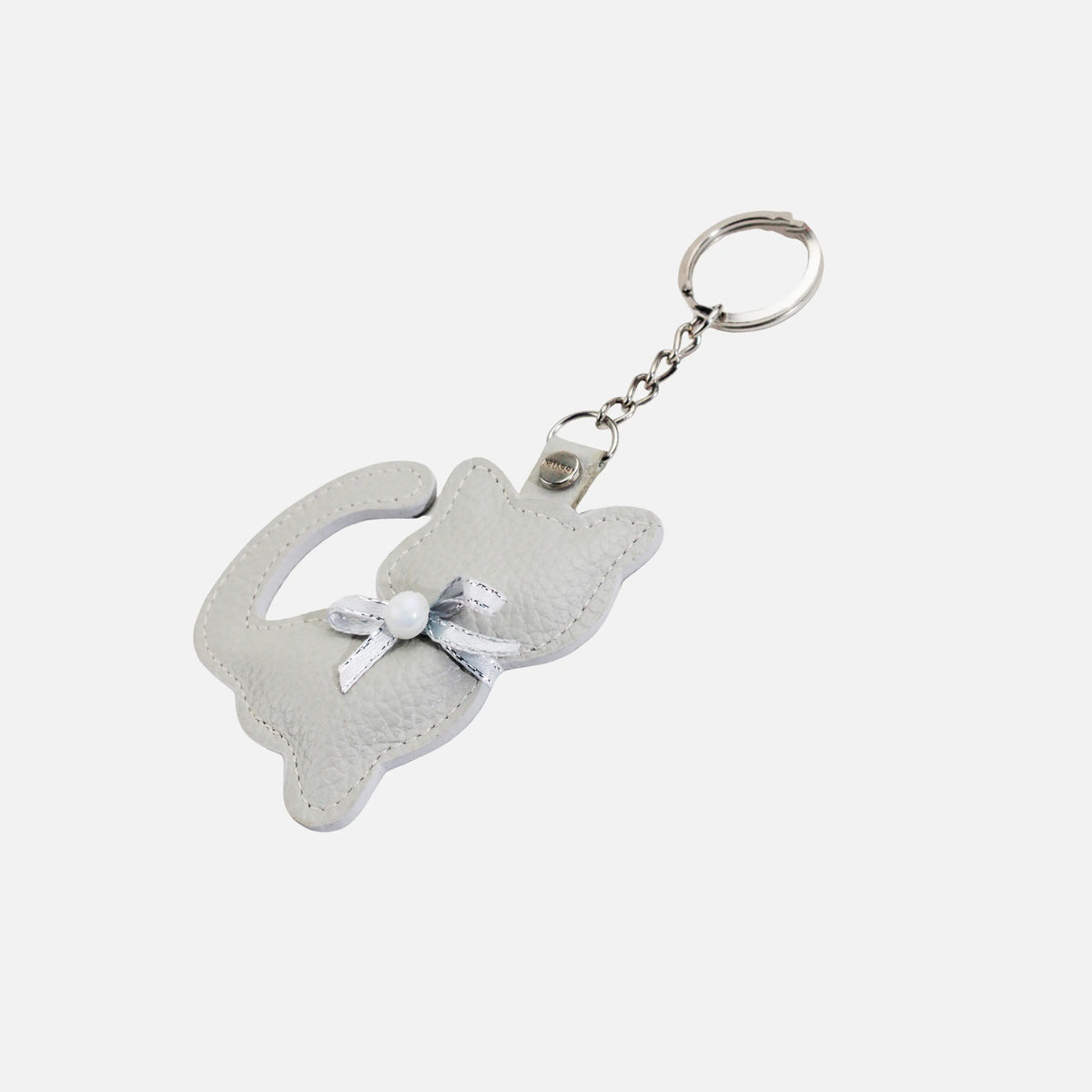Llavero ivy de cuero para mujer - Gris