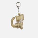 Llavero ivy de cuero para mujer - Oro