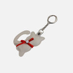 Llavero ivy de cuero para mujer - Hueso
