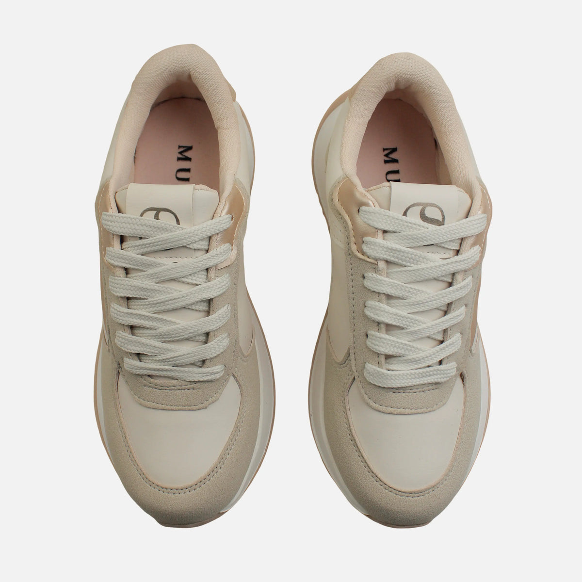 Tenis con plataforma deka de sintético para mujer - Beige