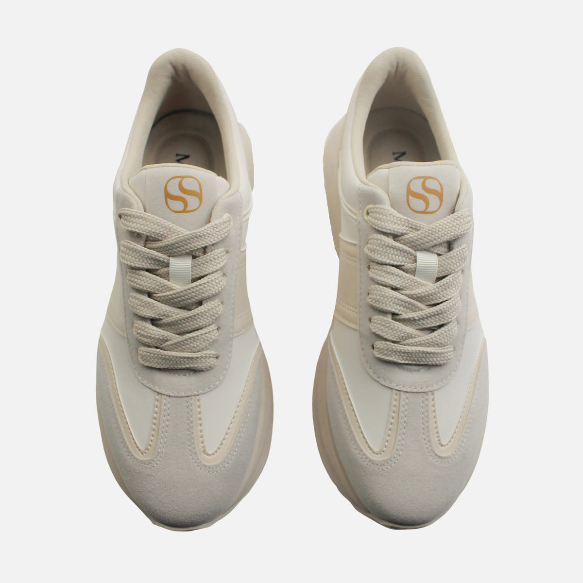 Tenis con plataforma laurel de sintético para mujer - Beige