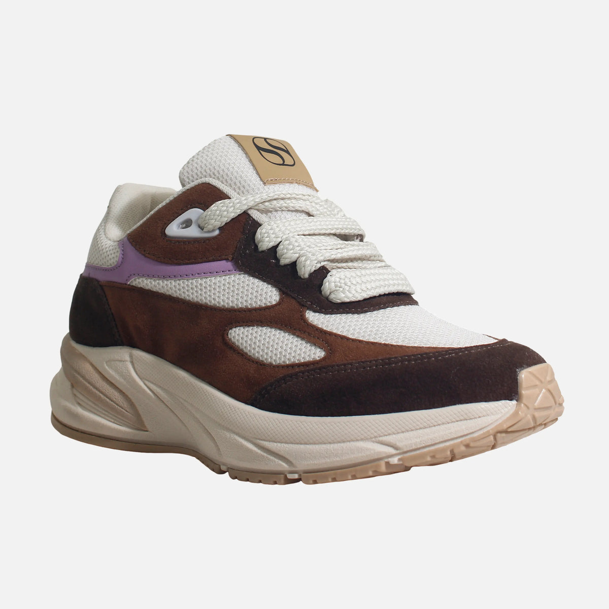 Tenis con plataforma stella de sintético para mujer - Café