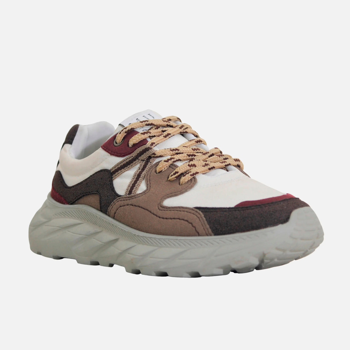 Tenis con plataforma iraia de sintético para mujer - Café